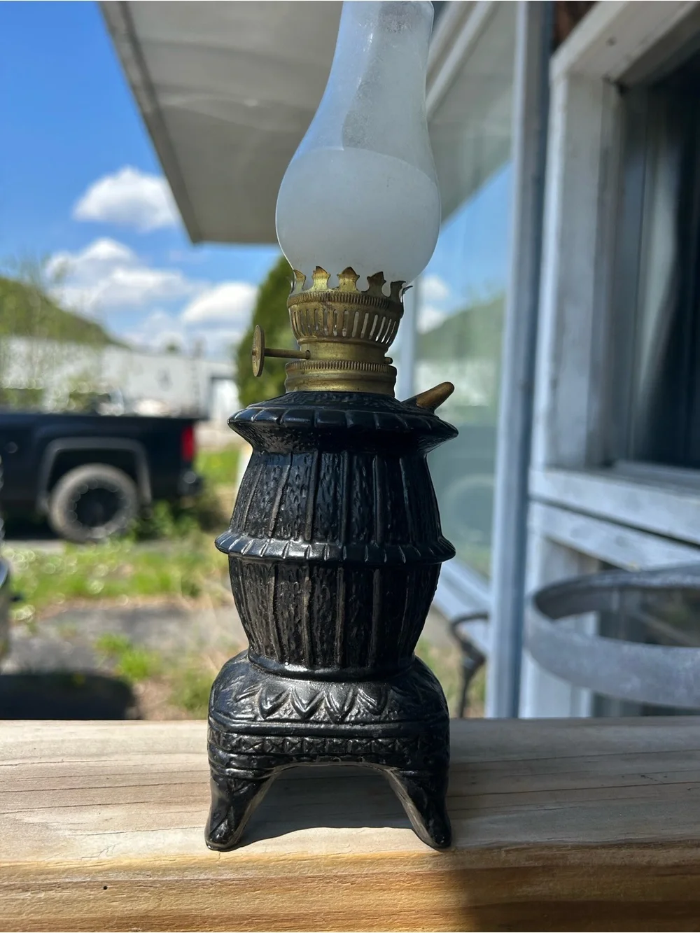 Vintage stove oil lamp